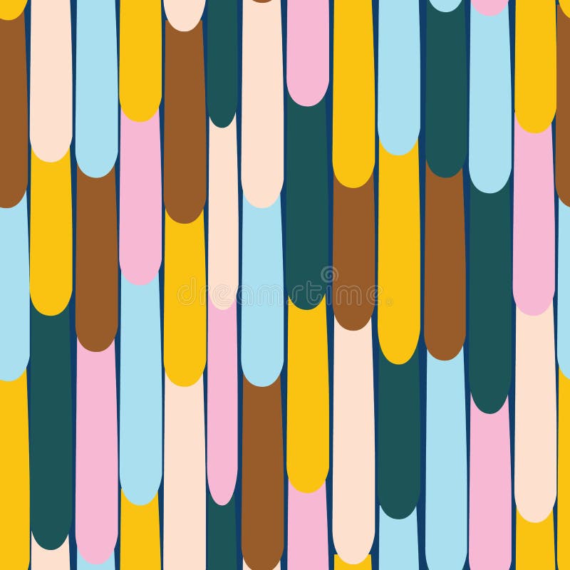 Dark Blue Colorful Popsicle Sticks Seamless Pattern Background Design ...