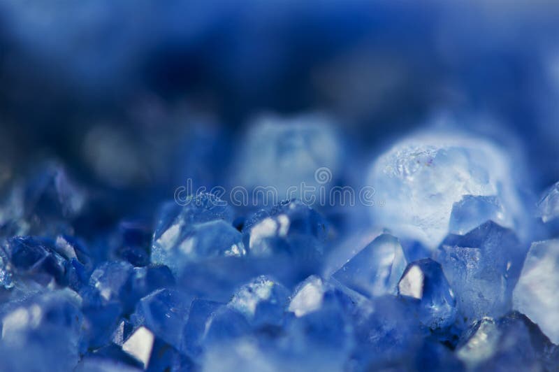 Dark Blue Crystal, Natural Nature Mineral, Macro Stock Photo - Image of ...