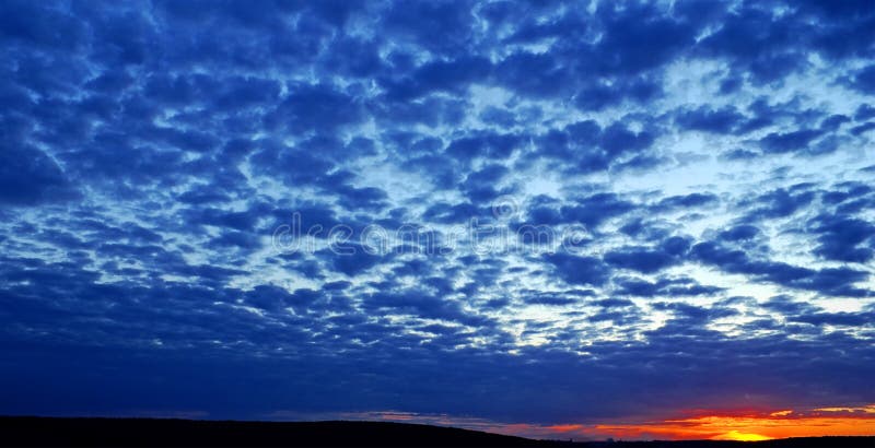 Dark blue evening.