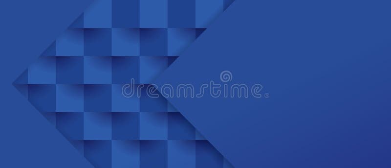 Dark blue geometric pattern, abstract background template. stock illustration