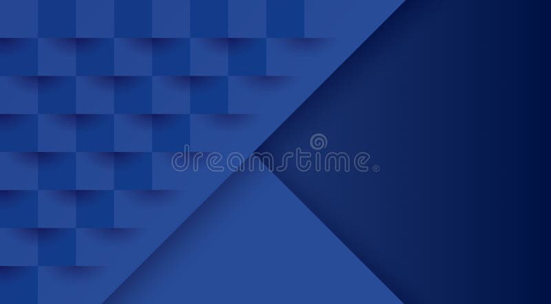 Dark blue geometric pattern, abstract background template. stock illustration