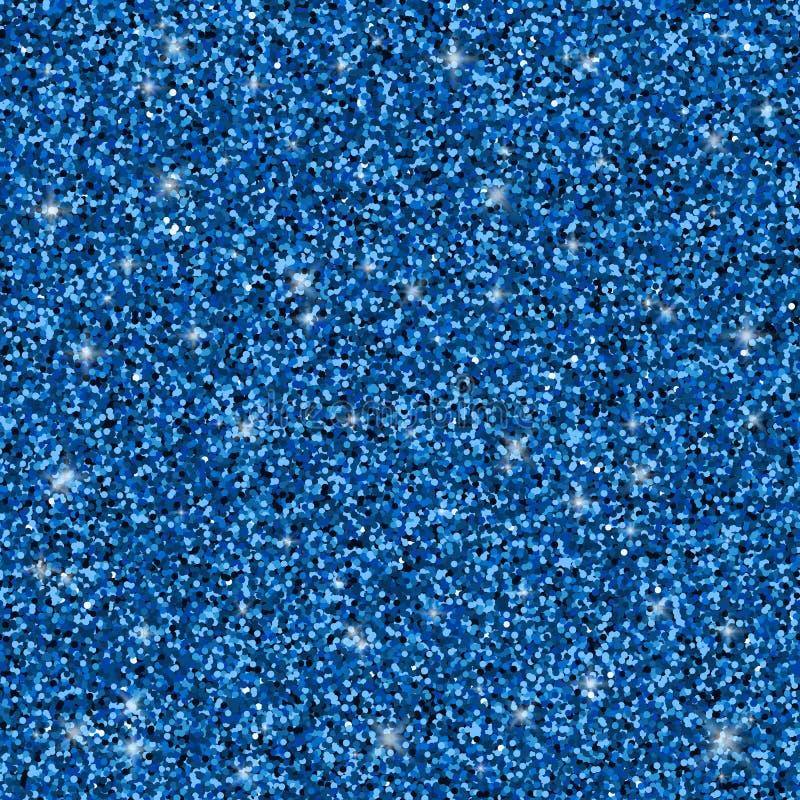 Dark blue glitter seamless pattern, vector texture