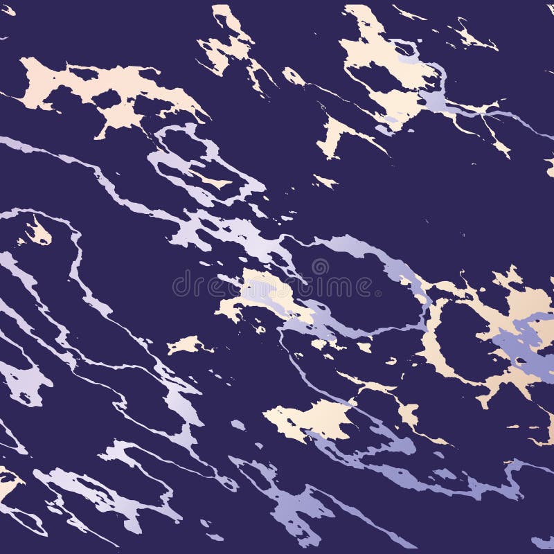 Dark Blue Marble with Blue and Pink Splashes. Vector Marble Texture