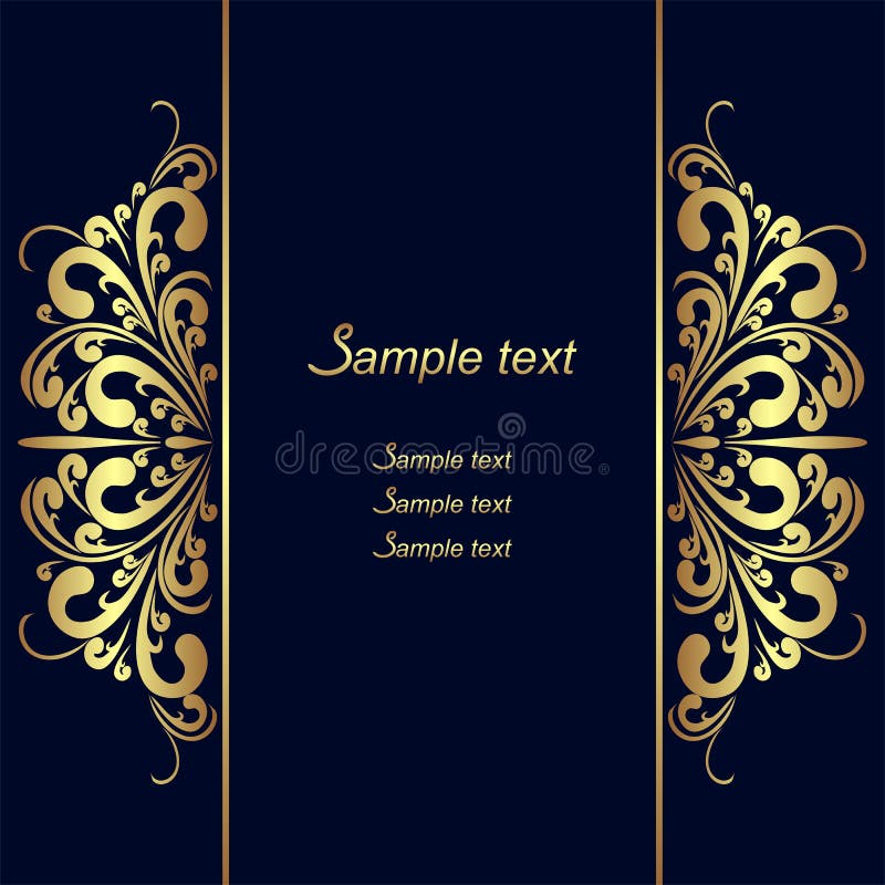 Dark blue ornate Background. vector illustration