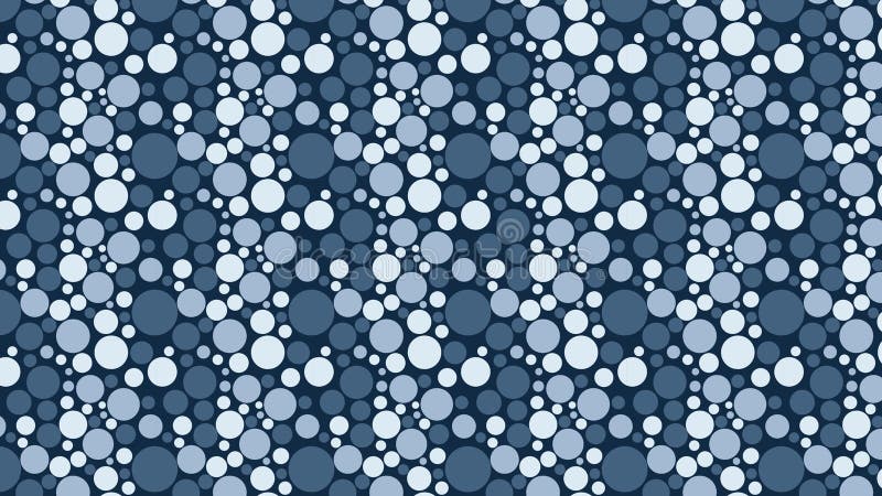 Dark Blue Seamless Random Circle Dots Background Pattern Vector Graphic stock illustration
