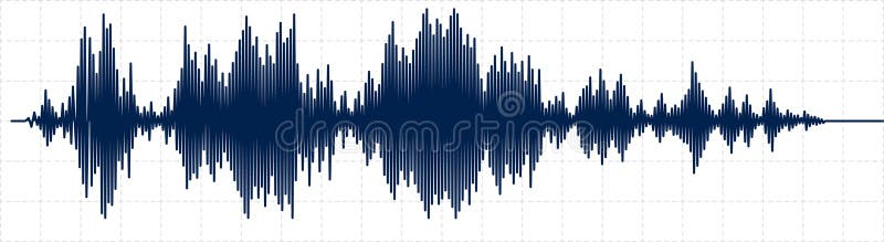 Dark Blue Seismic Activity Diagram, Plotted on a Graph, Shows Radio ...