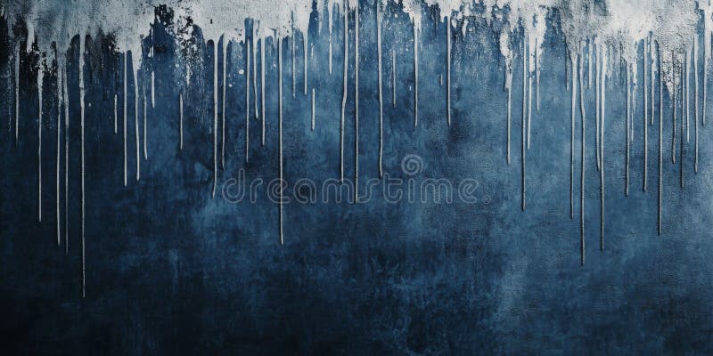 Dark blue and silver paint drips down a modern background, creating a chic and stylish area for royalty free stock photo