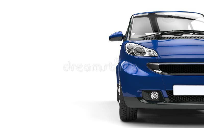 Dark Blue Small Car vector illustration