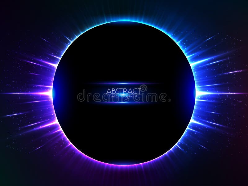 Dark blue vector shining cosmic ring