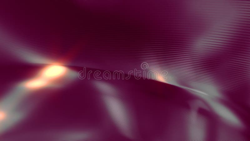 Dark bokeh teal or blue reflective lines backdrop with orange light - abstract 3D illustration royalty free illustration