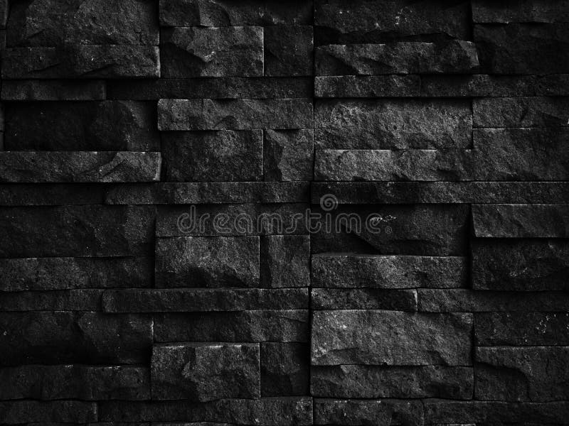 Dark Brick Wall Texture Background. Vintage Wallpaper Stock Photo