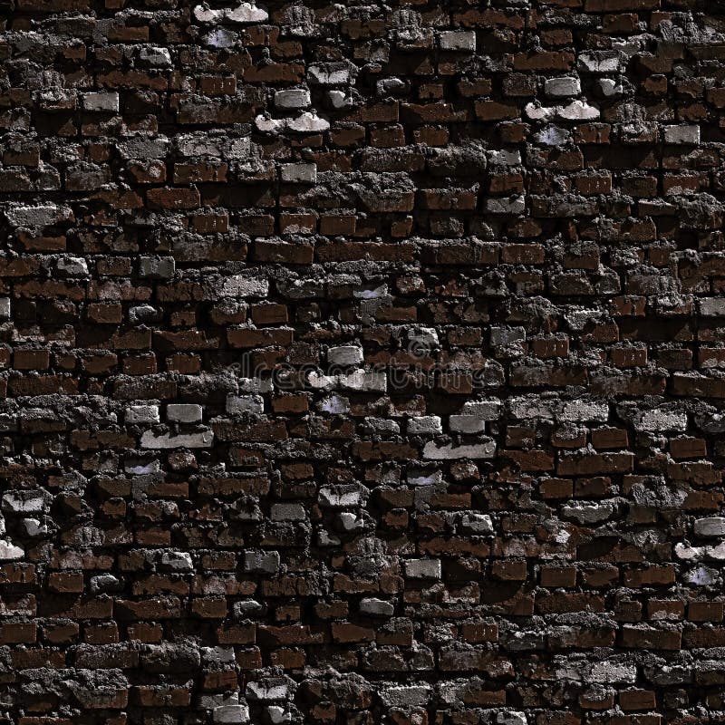 Dark brickwork seamless background.