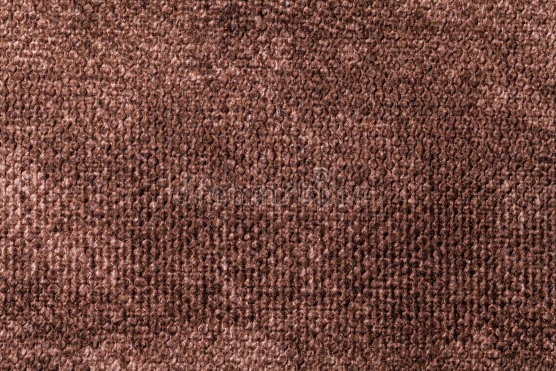 Dark Brown Background from Soft Textile Material. Fabric with Natural