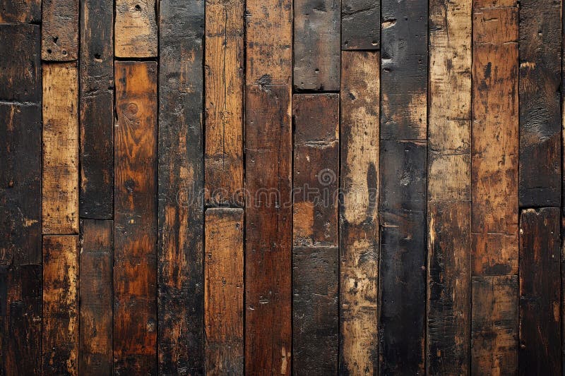 Dark Brown Wood Planks Rustic Texture Background royalty free illustration