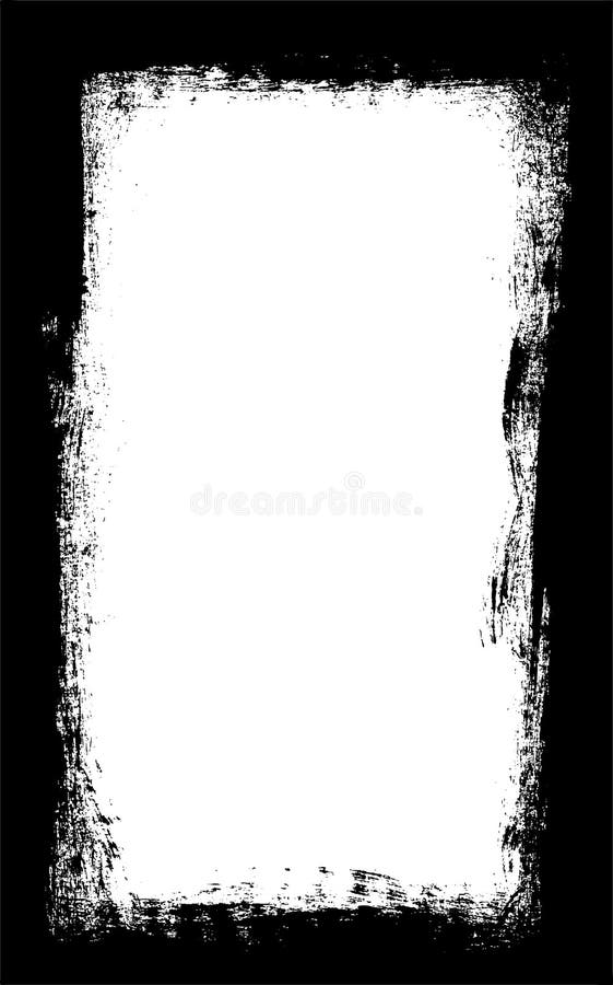 Download Dark Brush Strokes Border Vect Stock Vector - Illustration ...