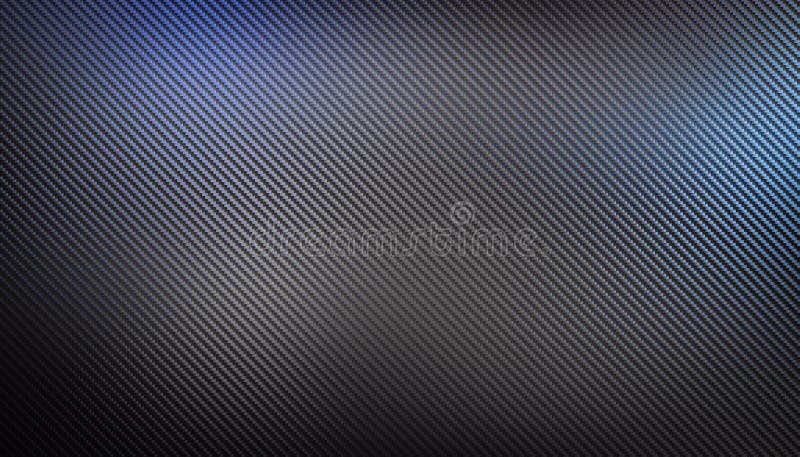 Dark carbon fiber background with blue reflections creating a modern material design royalty free illustration