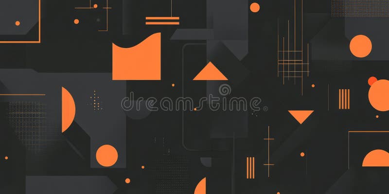 A dark charcoal grey background with geometric, angular shapes scattered across the design. The bold royalty free stock images