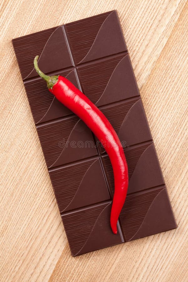 Dark chili chocolate stock image. Image of food, brown 15636797