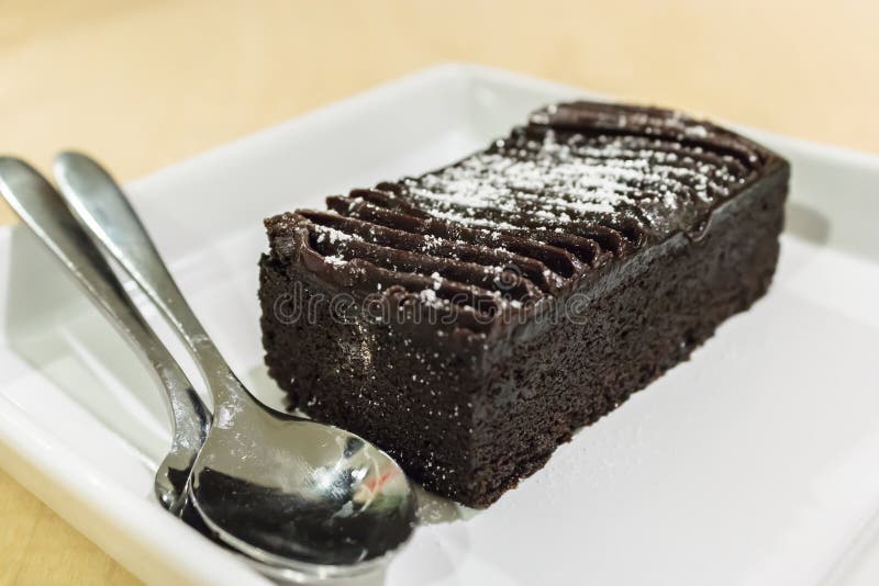 Dark chocolate cake stock image. Image of chocolate, pastry 53617513