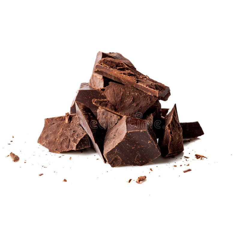 Dark chocolate pieces stock image. Image of cocoa, block 31141723
