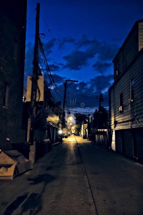 Dark City Alley During Sunset Stock Image Image Of Lonely Garbage Dark City Alley During Sunset Stock Image Image Of Lonely Garbage