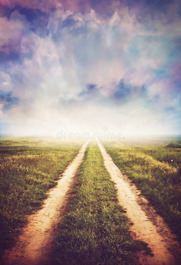 Dark clouds, road to Heaven, path to unknown, destiny, lost, rebirth