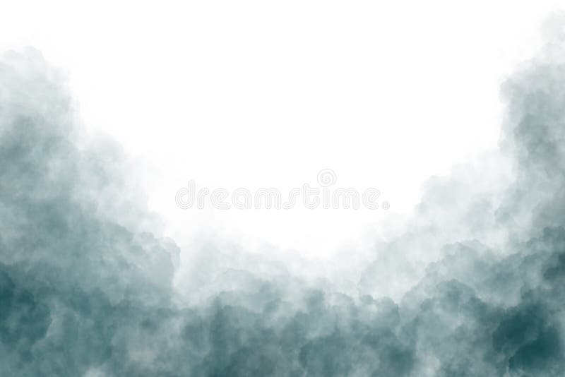 Dark smoke clouds isolated on white background vector illustration