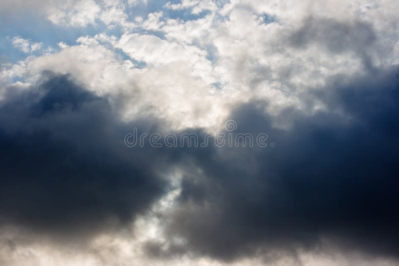 Dark dense gloomy dramatic thundercloud royalty free stock image