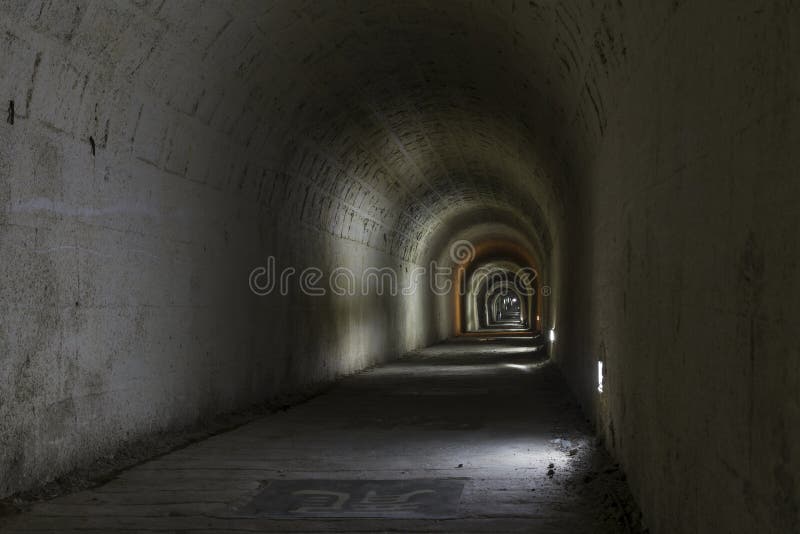 Dark underground tunnels stock photo. Image of path 148868796