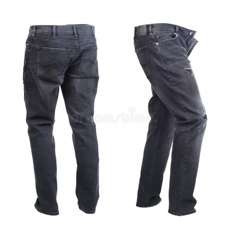 Dark empty denim pants stock photo. Image of hollow - 158040322