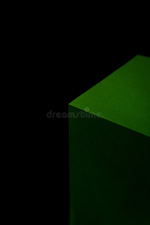 Minimalist abstract design featuring a dark geometric cube on a black background. Perfect for modern art concepts