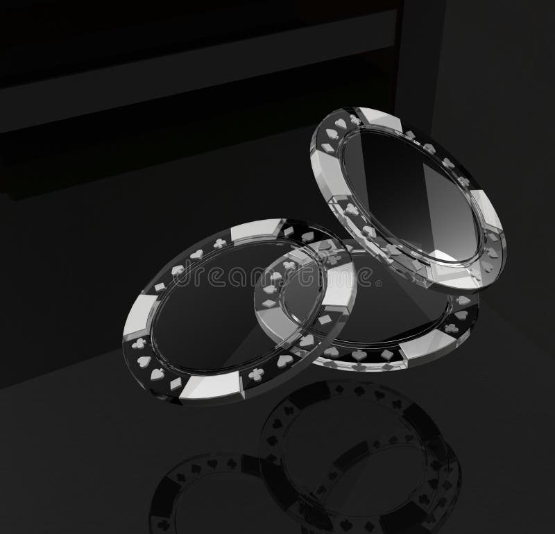 Glass poker chips stock illustration. Illustration of large 35435985