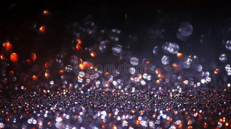 Dark glitter magic background. Defocused light and free focused place for your design. stock photography
