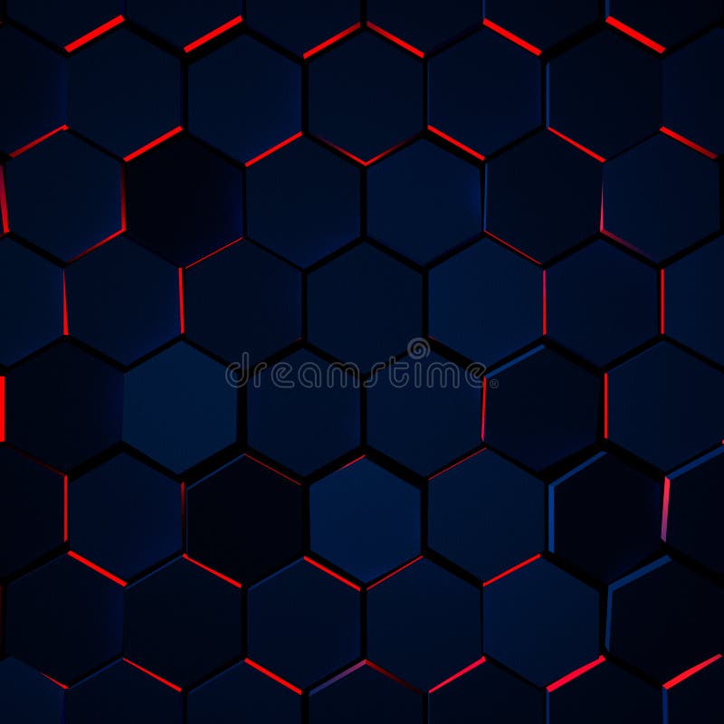 Dark Glowing Hexagon Background royalty free illustration