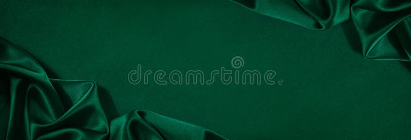 Emerald Green Satin Background Stock Photo - Download Image Now