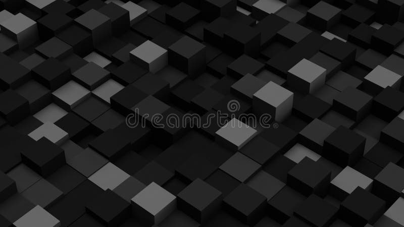 Dark grey 3D boxes. Abstract background vector illustration