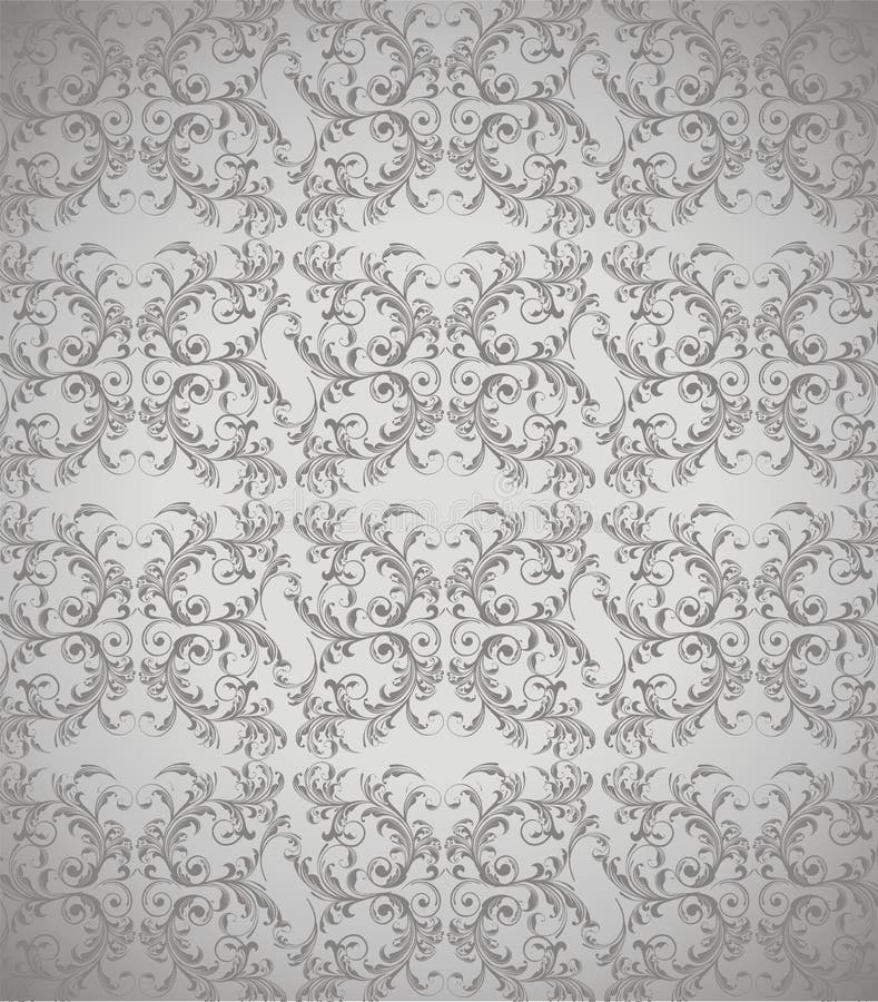 Dark Grey Floral Background Vector Stock Vector - Image: 43428476