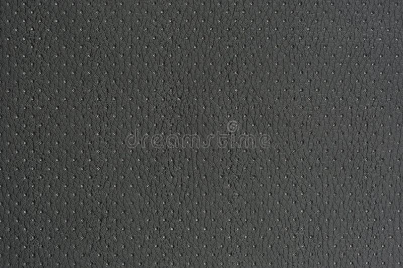 Dark Grey Perforated Artificial Leather Background Texture