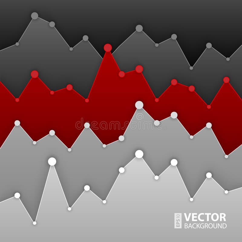 Dark grey and red graph design for workflow layout