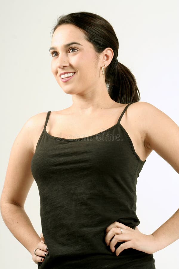 Dark Haired Fitness Girl Stock Image Image Of Hair Tank 17801989 