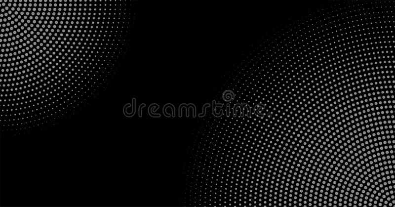 Dark halftone dotted vector background. Circle dotted corners stock illustration