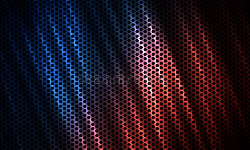 Dark hexagon tech colorful sport background with carbon fiber. vector illustration