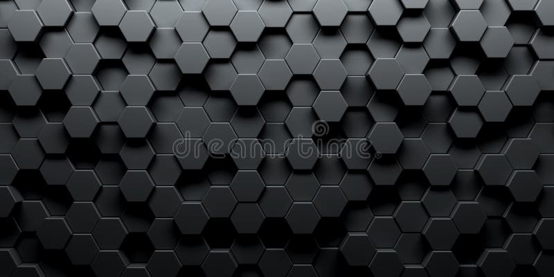 Dark Hexagon Wallpaper or Background Stock Illustration - Illustration of  graphic, render: 155685909