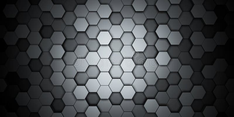 Dark Hexagon Wallpaper or Background Stock Illustration - Illustration of  hexagons, pattern: 160588440