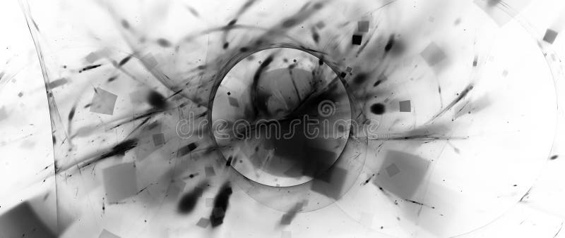 Dark matter portal black and white effect stock illustration