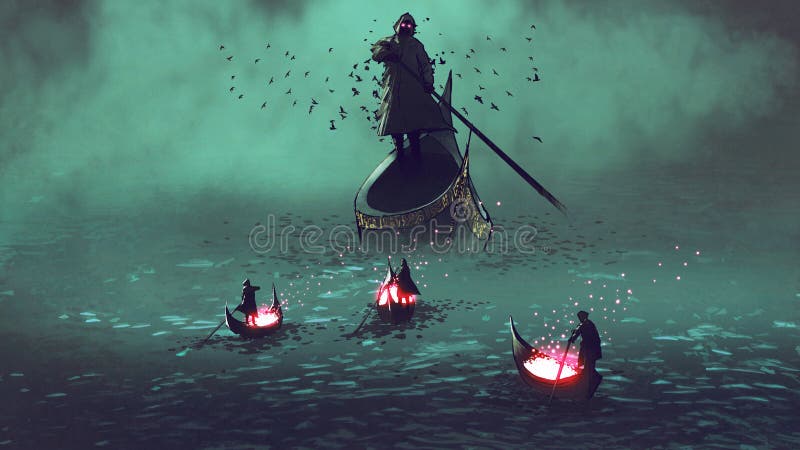 Download Meet the grim reaper stock illustration. Illustration of halloween - 120301091