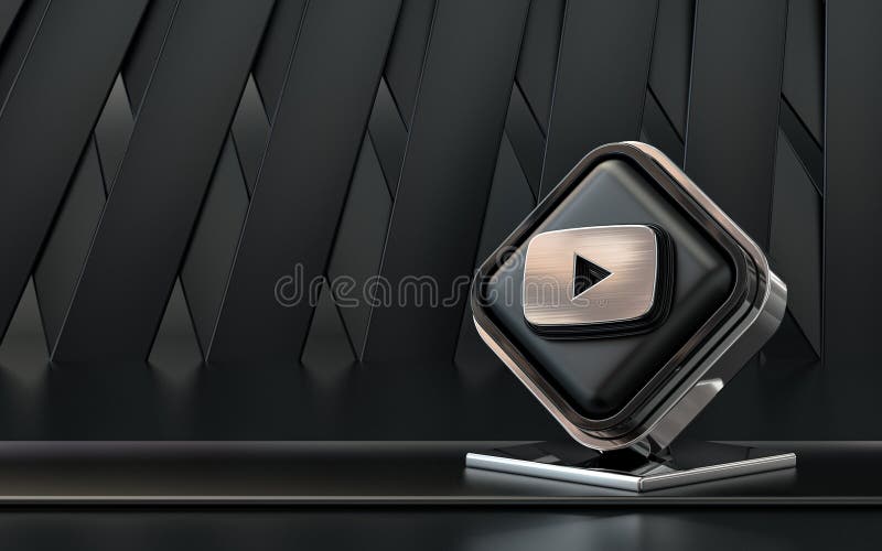 Dark and Metallic Look 3d Youtube Social Icon Background Editorial Image -  Illustration of brown, leaves: 233537030