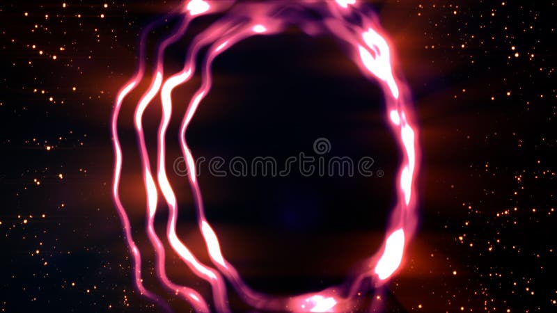 Dark orange and pink ardent soft lines - abstract 3D rendering stock illustration
