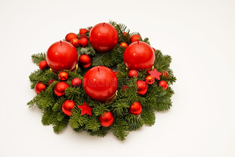 Dark red advent wreath