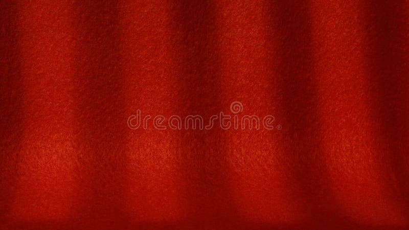 Dark red felt covered scene with deep shadows. Texture and background with copy space